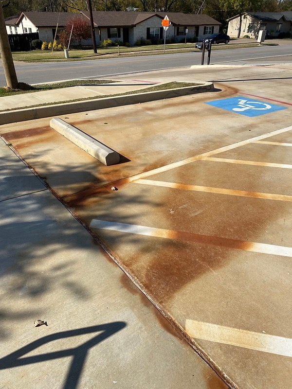 Parking Lot Pressure Wash - BEFORE