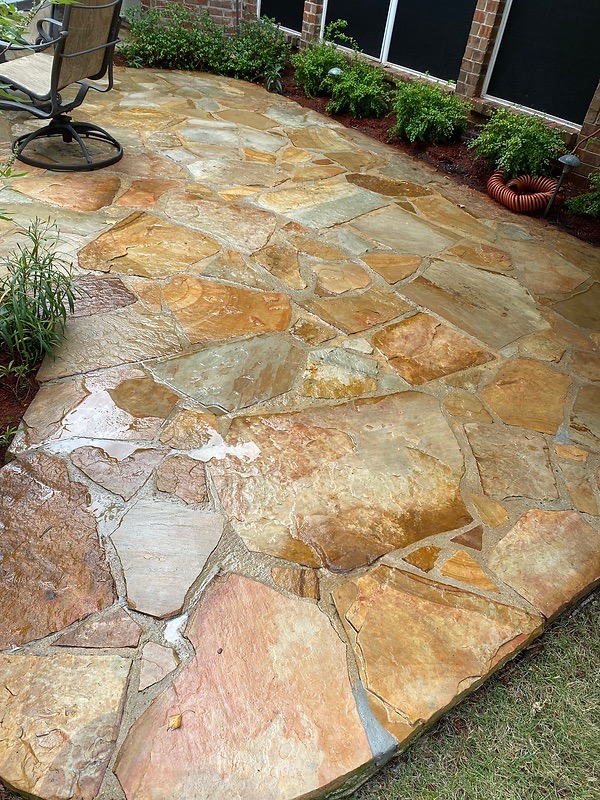 Stone Sidewalk Pressure Wash - AFTER